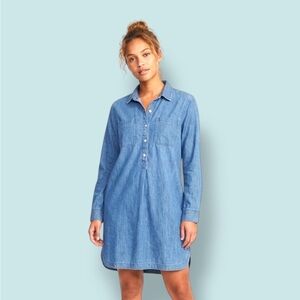 Old Navy Light Blue Denim Shirt Dress